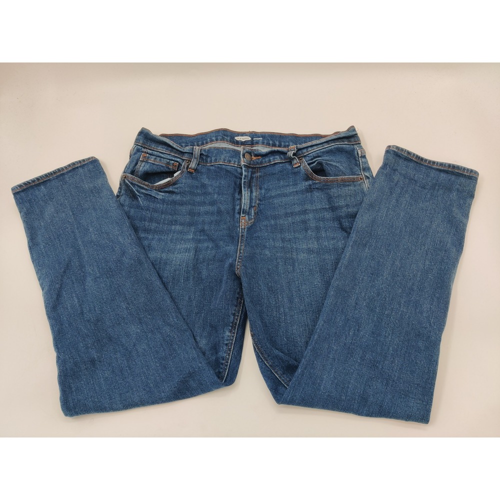 Old Navy Boyfriend Jeans Womens 14 Medium Wash Blue Relaxed Straight Leg Jeans